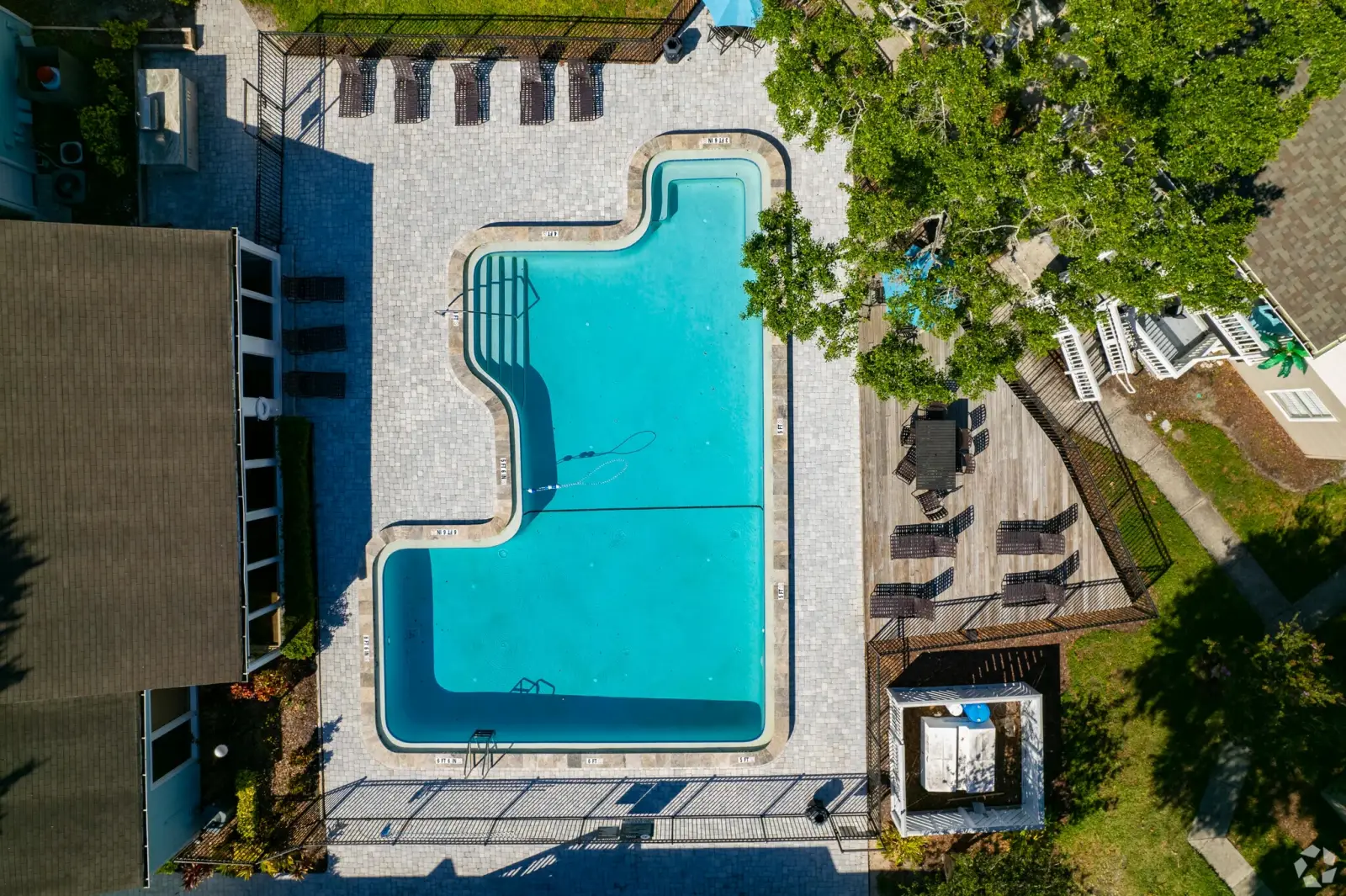 Aerial pool view at Beach Club apartment homes - Tampa apartments