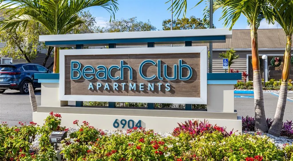 Beach Club Sign - Apartments for rent Tampa